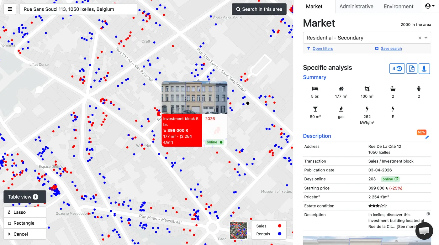 Aperçu de l'interface SmartBlock
